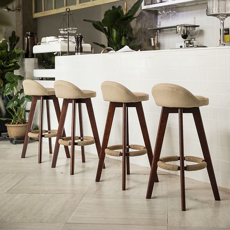 Modern Rubberwood Indoor Stool Matte Finish Upholstered Bar Stools Clearhalo 'Bar Furniture' 'Bar Stools' 'bar_stools' 'furn' 'furn_bar_stools' 'Furniture' 'furniture_bar_stools' 'Kitchen & Dining Furniture' 1200x1200_95582def-9a53-4f21-bb49-18b6ee1864a6
