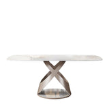 Modern Style Dining Rectangle Table Sintered Stone Table with Metal Legs for Home Clearhalo 'Dining Tables & Seating' 'Dining Tables' 'dining_table' 'furn' 'furn_dining_table' 'Furniture' 'Kitchen & Dining Furniture' 1200x1200_955837c3-5cf3-466f-af60-bf9ce55f9728
