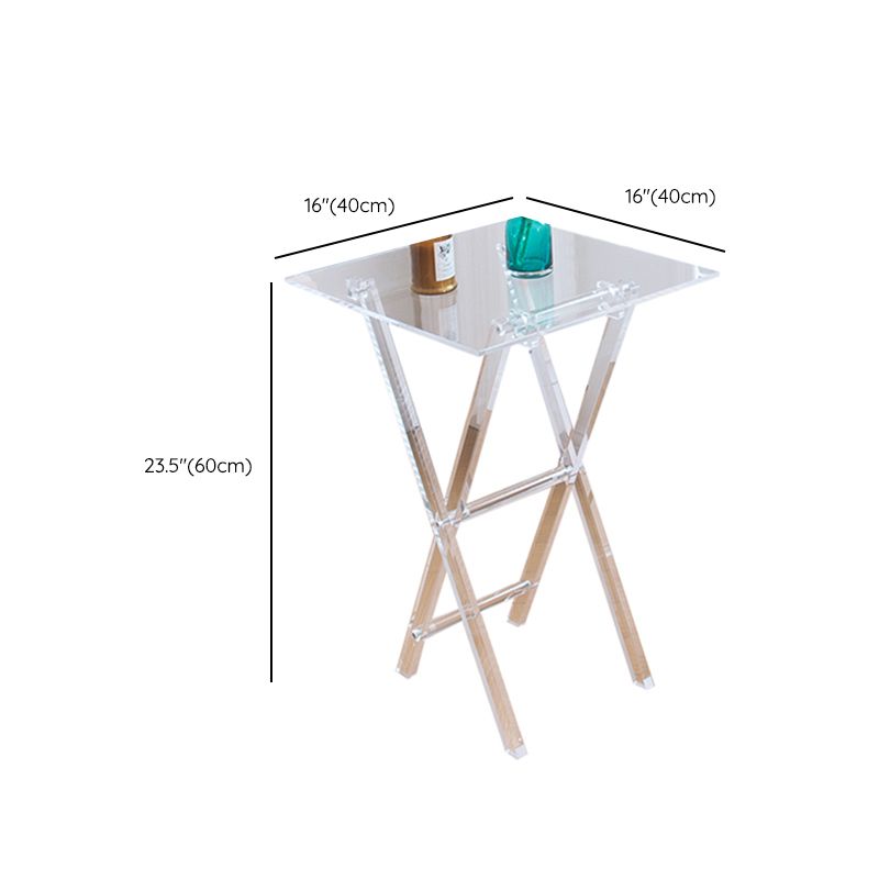 Modern Transparent End Table Round/Rectangular Acrylic Side Table