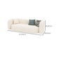 Sofa courbe du bras de smoking avec oreillers canapé en tissu blanc moderne