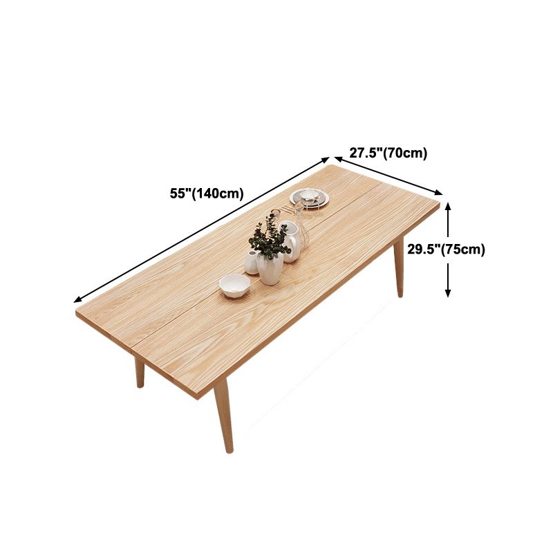 Contemporary Natural Wood Table Ash Rectangle Dining Table with 4 Legs Clearhalo 'Dining Tables & Seating' 'Dining Tables' 'dining_table' 'furn' 'furn_dining_table' 'Furniture' 'furniture_dining_table' 'Kitchen & Dining Furniture' 'kitchen' 'kitchen_dining_table' 1200x1200_955b3e1e-6e06-4a76-bacf-c81cf905deae