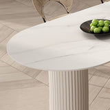 Kitchen Dining Table Modern Stone Dining Table in White and Black Clearhalo 'Dining Tables & Seating' 'Dining Tables' 'dining_table' 'furn' 'furn_dining_table' 'Furniture' 'furniture_dining_table' 'Kitchen & Dining Furniture' 'kitchen' 'kitchen_dining_table' 1200x1200_955b64e7-be18-44fd-a123-c78819d30da4