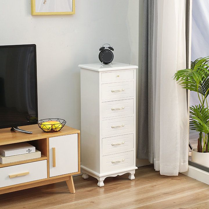 White Wooden Lingerie Chest Modern Style Vertical Storage Chest Dresser Clearhalo 'Bedroom Furniture' 'Dressers & Chests' 'dressers_chests' 'furn' 'furn_dressers_chests' 'Furniture' 1200x1200_955cd3bb-818b-4112-b0dc-942473eaa938