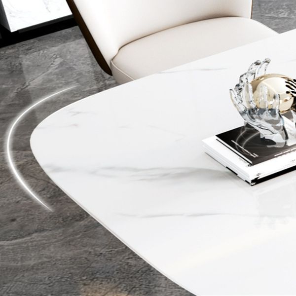 Modern Sintered Stone Top Dining Set Rectangle 1/5/6 Pieces Dining Room Table Set Clearhalo 'Dining Room Sets' 'Dining Tables & Seating' 'dining_room_set' 'furn' 'furn_dining_room_set' 'Furniture' 'furniture_dining_room_set' 'Kitchen & Dining Furniture' 1200x1200_955e45c6-123f-4063-9c6b-91a3f423ad69