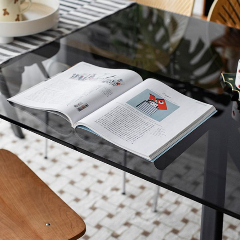 Simplicity Style Rectangle Glass Dining Site Table with 4-foot Clearhalo 'Dining Tables & Seating' 'Dining Tables' 'dining_table' 'furn' 'furn_dining_table' 'Furniture' 'Kitchen & Dining Furniture' 1200x1200_955f1045-612f-4eb0-a5de-44cd251d8fe0