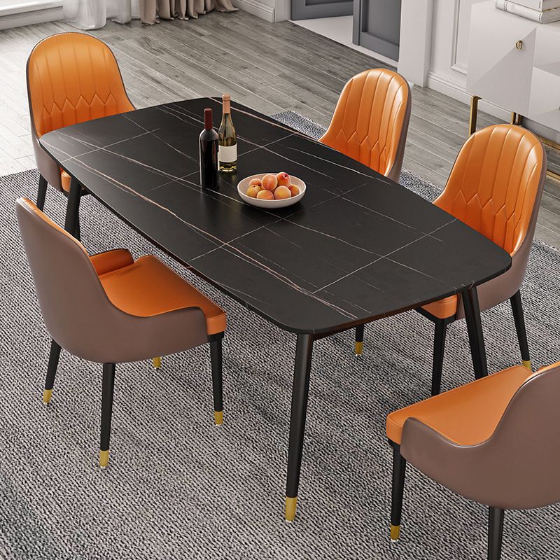 Rectangle Sintered Stone Dining Table Traditional Luxury Dining Table with 4 Legs Clearhalo ' dining_table' 'Dining Tables & Seating' 'Dining Tables' 'furn' 'furn_dining_table' 'Furniture' 'furniture_dining_table' 'Kitchen & Dining Furniture' 'kitchen&dining_furn' 'kitchen' 'kitchen_dining_table' 1200x1200_95621f1a-f1ba-4f82-a58a-040d4fd8779b