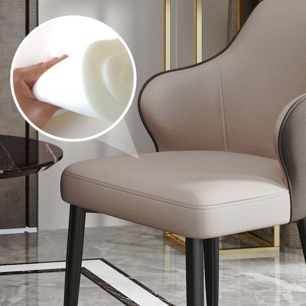 Contemporary Style Parsons Upholstered Dining Arm Chair for Home Clearhalo 'Dining Chairs' 'Dining Tables & Seating' 'dining_chair' 'furn' 'furn_dining_chair' 'Furniture' 'Kitchen & Dining Furniture' 1200x1200_95629993-c2fd-48e0-9e9b-9ea574155132