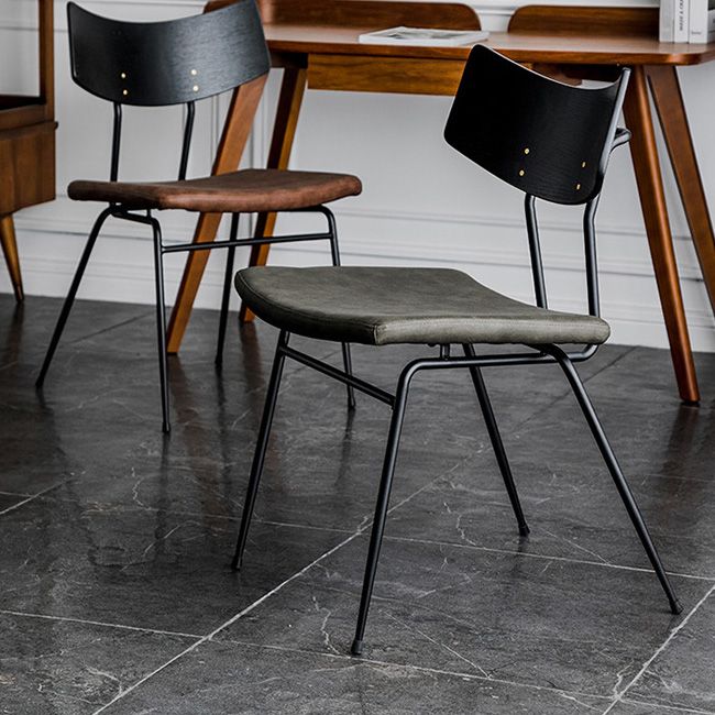 Metal Industrial Style Side Chair Open Back Armless Chair for Patio Use Clearhalo 'Dining Chairs' 'Dining Tables & Seating' 'dining_chair' 'furn' 'furn_dining_chair' 'Furniture' 'Kitchen & Dining Furniture' 1200x1200_9562bec1-54c2-45a9-8948-1205b028ad8e