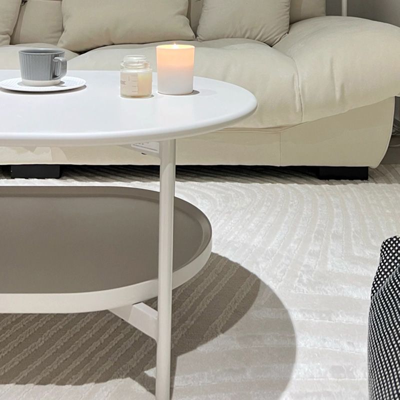 Modern Wood Coffee Table 4 Legs Coffee Cocktail Table with Shelf Clearhalo 'Coffee & Accent Tables' 'Coffee Tables' 'coffee_tables' 'furn' 'furn_coffee_tables' 'Furniture' 'Living Room Furniture' 1200x1200_9563c970-3fc7-4694-885c-31dff9dd7373