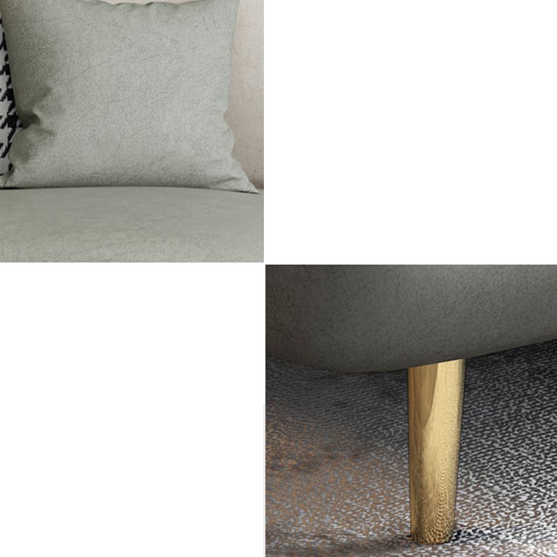 34,64 "H canapé à bras rond avec 3 oreillers canapé de couleur de couleur moderne