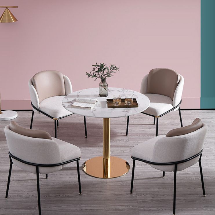Modern 1/3/5 Pieces Dining Set Faux Marble Dining Table for Home Use Clearhalo 'Dining Room Sets' 'Dining Tables & Seating' 'dining_room_set' 'furn' 'furn_dining_room_set' 'Furniture' 'furniture_dining_room_set' 'Kitchen & Dining Furniture' 'kitchen&dining_furn' 'kitchen' 1200x1200_9564ba9d-15fb-49a3-9d07-5ffa295c9102