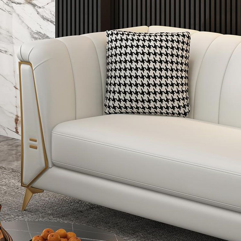 30.7" H Contemporary Faux Leather Tuxedo Sofa for Living Room Clearhalo 'furn' 'furn_sofas' 'Furniture' 'Living Room Furniture' 'Sofa' 'sofas' 1200x1200_9564fdc3-2d5e-4a99-92bf-7bfebaa4f22e