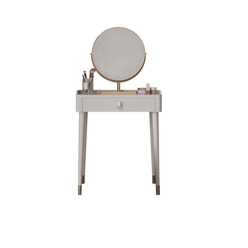 Contemporary Makeup Vanity Set Wood Dressing Table with Drawer