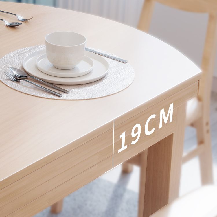 Contemporary Extendable Solid Wood Dining Table Kitchen Standard Dining Table with 4 Legs Base Clearhalo ' dining_table' 'Dining Tables & Seating' 'Dining Tables' 'furn' 'furn_dining_table' 'Furniture' 'furniture_dining_table' 'Kitchen & Dining Furniture' 'kitchen&dining_furn' 'kitchen' 'kitchen_dining_table' 1200x1200_95694256-c380-4213-9bf7-b5f0f95f949b
