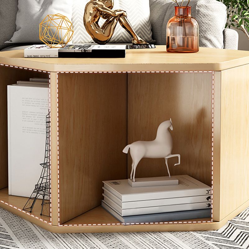 Modernism Simple Geometric Coffee Cocktail Table with Storage Clearhalo 'Coffee & Accent Tables' 'Coffee Tables' 'coffee_tables' 'furn' 'furn_coffee_tables' 'Furniture' 'Living Room Furniture' 1200x1200_95699be8-b12e-45e1-ac5d-d6b178dc7645