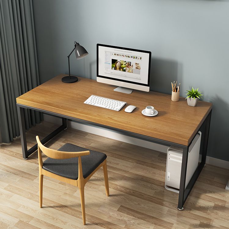 Metal Industrial Rectangle Dining Table Pine Wood Top Table with Trestle Base Clearhalo ' dining_table' 'Dining Tables & Seating' 'Dining Tables' 'furn' 'furn_dining_table' 'Furniture' 'furniture_dining_table' 'Kitchen & Dining Furniture' 'kitchen&dining_furn' 'kitchen' 'kitchen_dining_table' 1200x1200_9569ee90-457a-46a1-b28a-3cadcaa51275