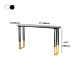 Stone Top Bar Table Traditional Luxury Rectangle Bar Table with Sled Base in Gold Clearhalo 'Bar Furniture' 'Bar Tables' 'bar_tables' 'furn' 'furn_bar_tables' 'Furniture' 'furniture_bar_tables' 'Kitchen & Dining Furniture' 1200x1200_956b58b0-faad-4251-b89e-4ad5182c0a7c