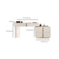 13.77 "Large Vanity Vanity White Makeup Vanity Desk Table avec 2/6 tiroirs