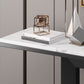 Tableau d'accent supérieur en marbre avec base de piédestal pour Hall 31,5 "High Console Table