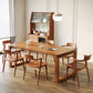 Modern Dining Table with Sled Base Rectangle Pine Solid Wood Table