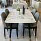Stone Top Dining Table Modern Dining Table with 4 Black Legs Clearhalo ' dining_table' 'Dining Tables & Seating' 'Dining Tables' 'furn' 'furn_dining_table' 'Furniture' 'furniture_dining_table' 'Kitchen & Dining Furniture' 'kitchen&dining_furn' 'kitchen' 'kitchen_dining_table' 1200x1200_956ef702-820c-4308-9c40-cf952d449c5d