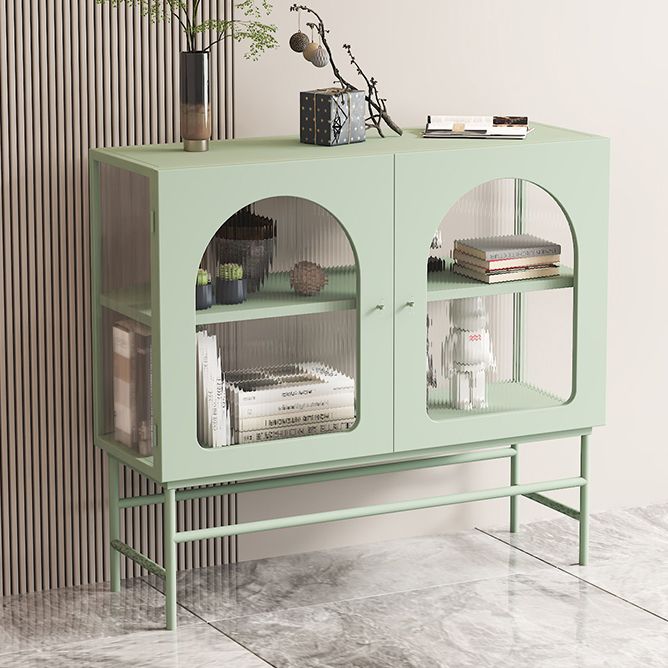 Metallic Finish Contemporary Dining Server Kitchen Sideboard with Cabinets Clearhalo 'buffet_sideboard' 'Buffets & Sideboards' 'furn' 'furn_buffet_sideboard' 'Furniture' 'Kitchen & Dining Furniture' 1200x1200_956f5113-18e9-4cf0-81a9-1e883afd7ea9