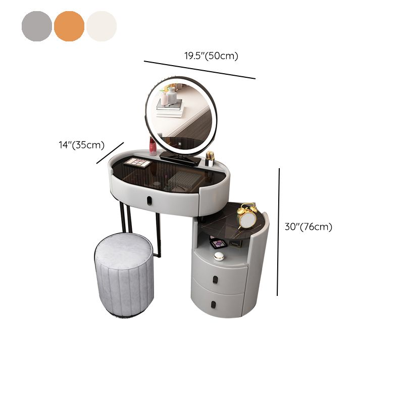 3 cassetti glam trucco vanità scrivania con vanità per trucco in vetro