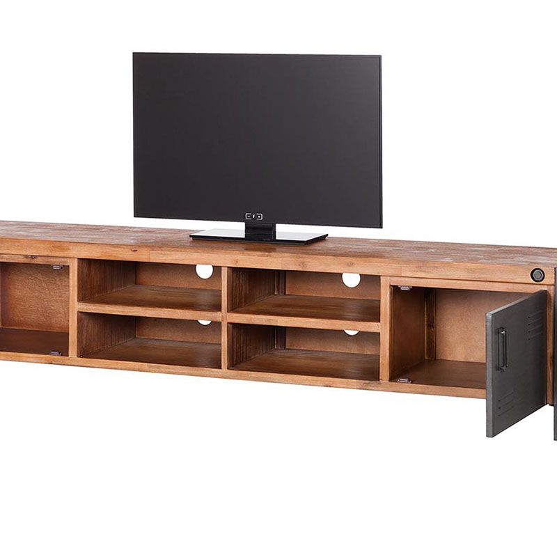 Console televisiva industriale Console TV in legno massiccio con 2 porte