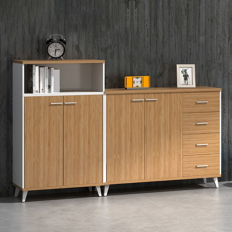 Armadio in legno di archiviazione laterale in stile scandinavo per home office