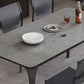 Rectangle Industrial Dining Table Black Sintered Stone Fixed Table Clearhalo 'Dining Tables & Seating' 'Dining Tables' 'dining_table' 'furn' 'furn_dining_table' 'Furniture' 'Kitchen & Dining Furniture' 1200x1200_9572bf19-a0b7-47b6-8c97-f740436e0fdc
