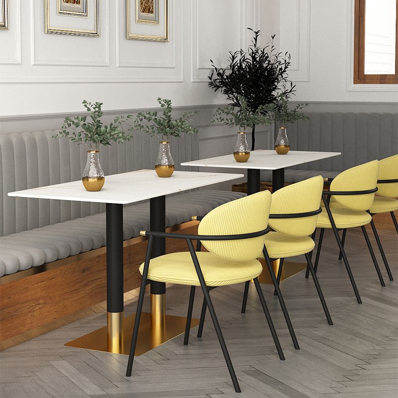 Contemporary Kitchen Dining Arm Chair Black Legs Open Back Dining Chair Clearhalo 'Dining Chairs' 'Dining Tables & Seating' 'dining_chair' 'furn' 'furn_dining_chair' 'Furniture' 'Kitchen & Dining Furniture' 1200x1200_957403c2-6ee1-43b7-9734-33b618fe96fa