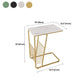 Modern 24 Inch H Nightstand Stone Top Metal Open Storage Night Table Clearhalo 'Bedroom Furniture' 'furn' 'furn_night_stand' 'Furniture' 'night_stand' 'Nightstands' 1200x1200_9574869e-c7b7-4846-88d3-b7059721fd66