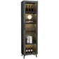 Contemporary Display Stand Faux Wood Glass Doors Storage Cabinet with Door Clearhalo 'Display & China Cabinets' 'display_china_cabinets' 'furn' 'furn_display_china_cabinets' 'Furniture' 'Kitchen & Dining Furniture' 1200x1200_9574d725-f72a-48dd-95de-405534774d21