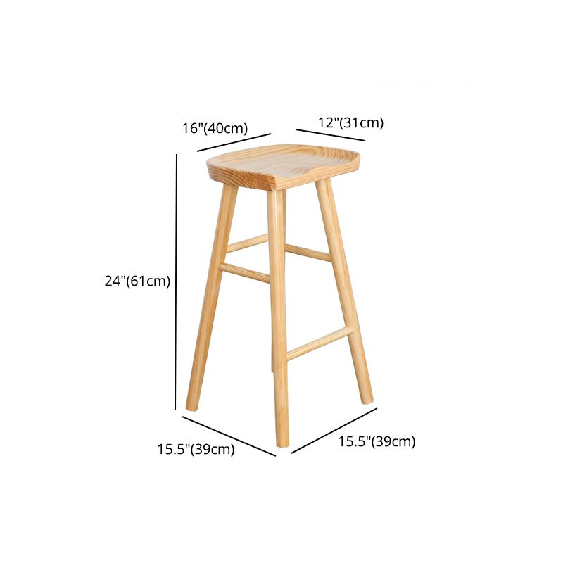 Modern Style Solid Wood Bar Stool with Footrest Kitchen Simple Wooden Stool Clearhalo 'Bar Furniture' 'Bar Stools' 'bar_stools' 'furn' 'furn_bar_stools' 'furniture_bar_stools' 'Kitchen & Dining Furniture' 'kitchen&dining_furn' 'kitchen' 'kitchen_furn' Furniture' 1200x1200_9575490e-3158-4a0c-b47d-626d0d0d8f67