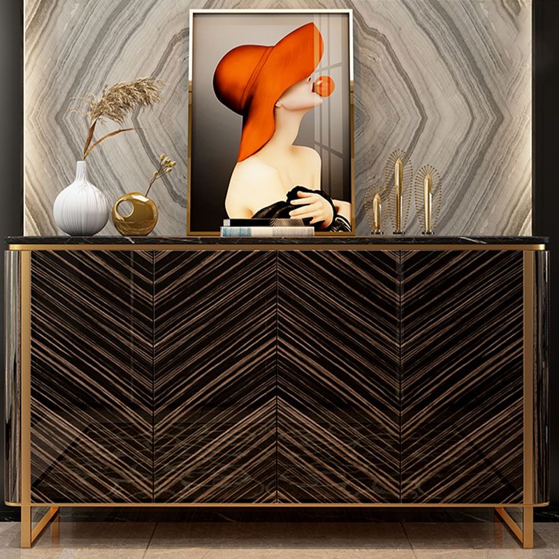 Tavolino glam tavolo in pietra stoccata a buffet con porte per sala da pranzo