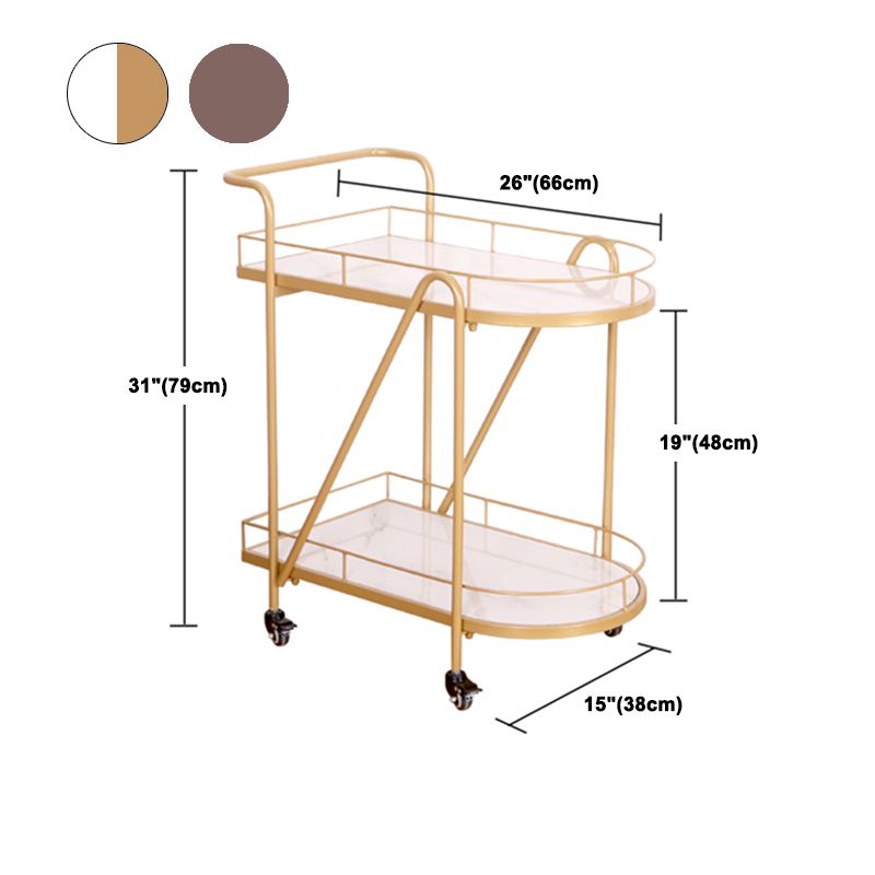 31.1"H Modern Rolling Prep Table Rectangular Metal Prep Table for Home Use