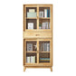 Natural Scandinavian Standard Bookcase Pine Wood Bookcase with Door Clearhalo 'Bookcases' 'furn' 'furn_bookcases' 'Furniture' 'furniture_bookcases' 'Office Furniture' 1200x1200_957765d7-edfc-4712-a609-b30bbb641b84