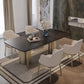 1/4/5/7 Pieces Designer Style Rectangle Dining Set Sintered Stone Top Dinette Table Set Clearhalo 'Dining Room Sets' 'Dining Tables & Seating' 'dining_room_set' 'furn' 'furn_dining_room_set' 'Furniture' 'Kitchen & Dining Furniture' 1200x1200_9579d11f-2017-4fb7-881a-a4198a19b2c4