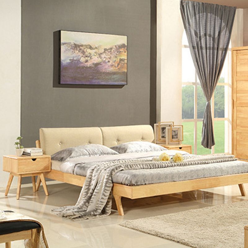 Bois de nuit de lit de nuit moderne en bois massif des jambes de rangement inclus la table de nuit