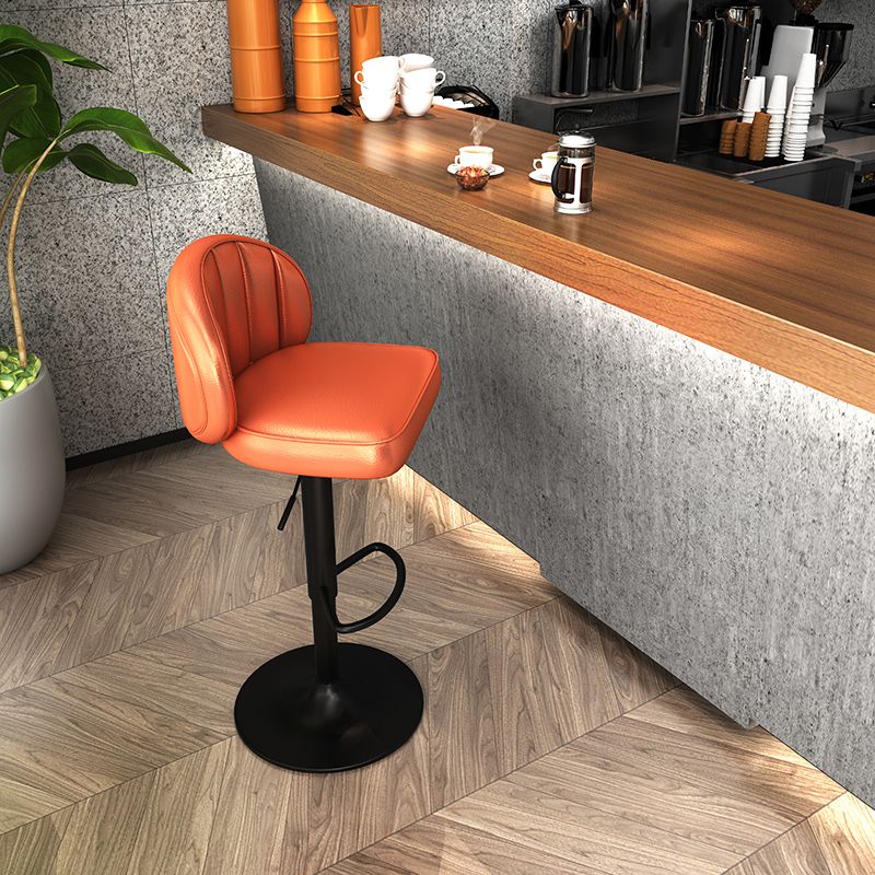 Contemporary Faux Leather Bar Stool Footrest Low Back Adjustable Height Swivel Stool Clearhalo 'Bar Furniture' 'Bar Stools' 'bar_stools' 'furn' 'furn_bar_stools' 'furniture_bar_stools' 'Kitchen & Dining Furniture' 'kitchen&dining_furn' 'kitchen' 'kitchen_furn' Furniture' 1200x1200_957bd943-7cdd-4b53-af50-2e4aeb2ab578