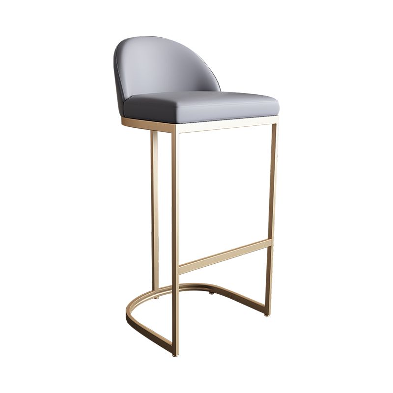 Tabourets de bar en simili cuir Glam Tabourets de salle à manger sans accoudoirs avec base en métal