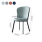 Industrial Faux Leather Dining Chairs Solid Back Armless Dining Chair