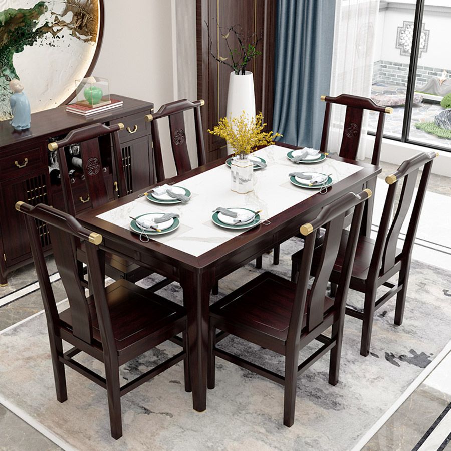 Rectangle Counter Dining Table Traditional Dinner Room Kitchen Table Clearhalo 'Dining Tables & Seating' 'Dining Tables' 'dining_table' 'furn' 'furn_dining_table' 'Furniture' 'Kitchen & Dining Furniture' 1200x1200_957fb207-4f64-499d-8a6a-be78e02e0462