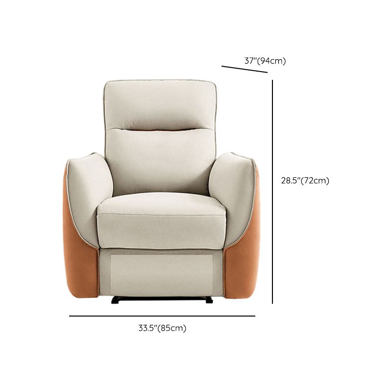 Contemporary Solid Color Sewn Pillow Back Sofa For Living Room