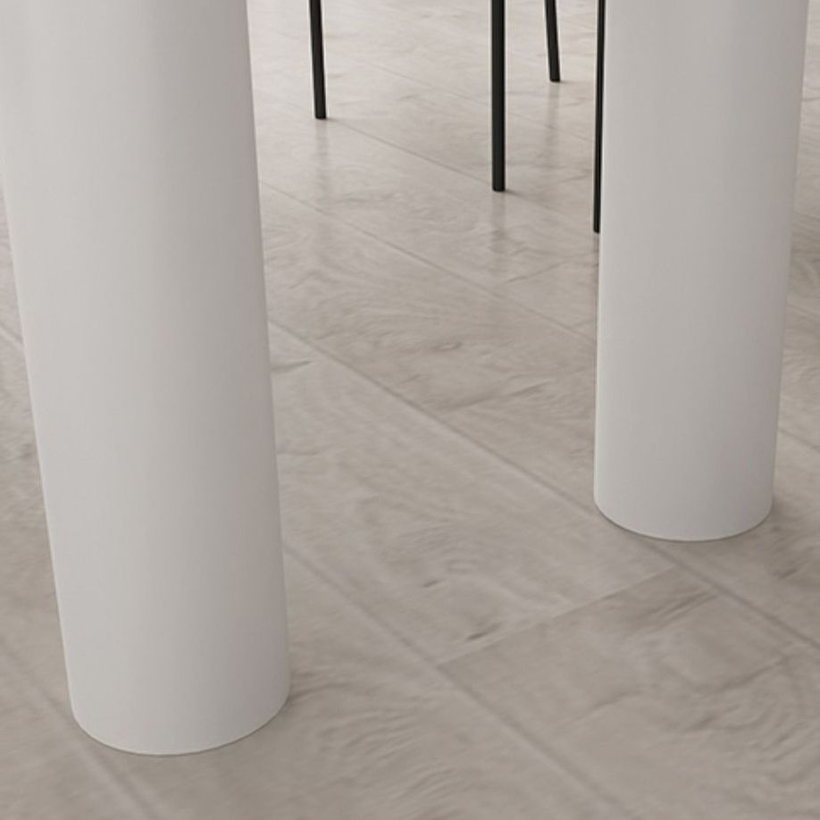 Weiße freie Form Stein Esstisch Moderne Möbel mit Stativbasis im matten Finish