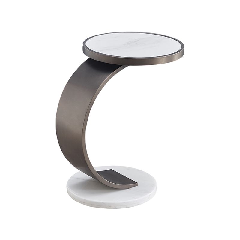Marble Top End Table C Shape Sofa Side End Table for Living Room Clearhalo 'Coffee & Accent Tables' 'End & Side Tables' 'end_side_table' 'end_side_tables' 'furn' 'furn_end_side_tables' 'Furniture' 'furniture_end_side_table' 'Living Room Furniture' 1200x1200_9581b018-0750-476f-a3f1-c465003ecc1b