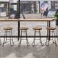 Light Brown Modern Style Bar Table Rectangular Wood Bar Bar with Metal Base, Only Table Clearhalo 'Bar Furniture' 'Bar Tables' 'bar_tables' 'furn' 'furn_bar_tables' 'Furniture' 'furniture_bar_tables' 'Kitchen & Dining Furniture' 1200x1200_9582c44b-ebe5-4382-83fd-aba5d3873615