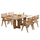 Rectangle Double Base Dining Table Modern Pine Wood Table for Kitchen Clearhalo 'Dining Tables & Seating' 'Dining Tables' 'dining_table' 'furn' 'furn_dining_table' 'Furniture' 'Kitchen & Dining Furniture' 1200x1200_958495d9-3720-4203-8ba5-0f7c3ee2acd7