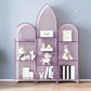 Modern Style Bookshelf Closed Back Standard Acrylic Bookcase with Shelves