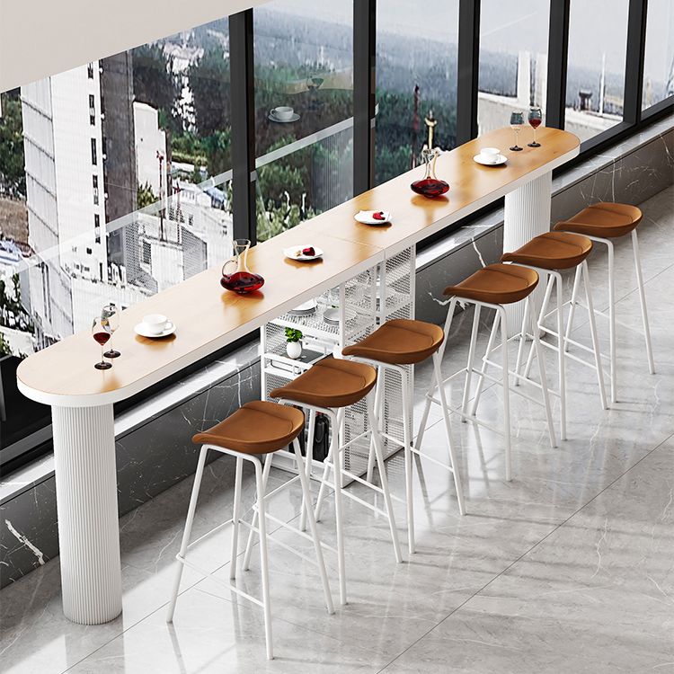 Modern Indoor Bar Table Set Solid Wood 1/2/4/5 Pieces Double Pedestal Bistro Set Clearhalo 'Bar Furniture' 'furn' 'furn_home_bar_bar_sets' 'Furniture' 'Home Bars & Bar Sets' 'home_bar_bar_sets' 'Kitchen & Dining Furniture' 1200x1200_95868efe-ae12-44b4-987d-bf35c2852968